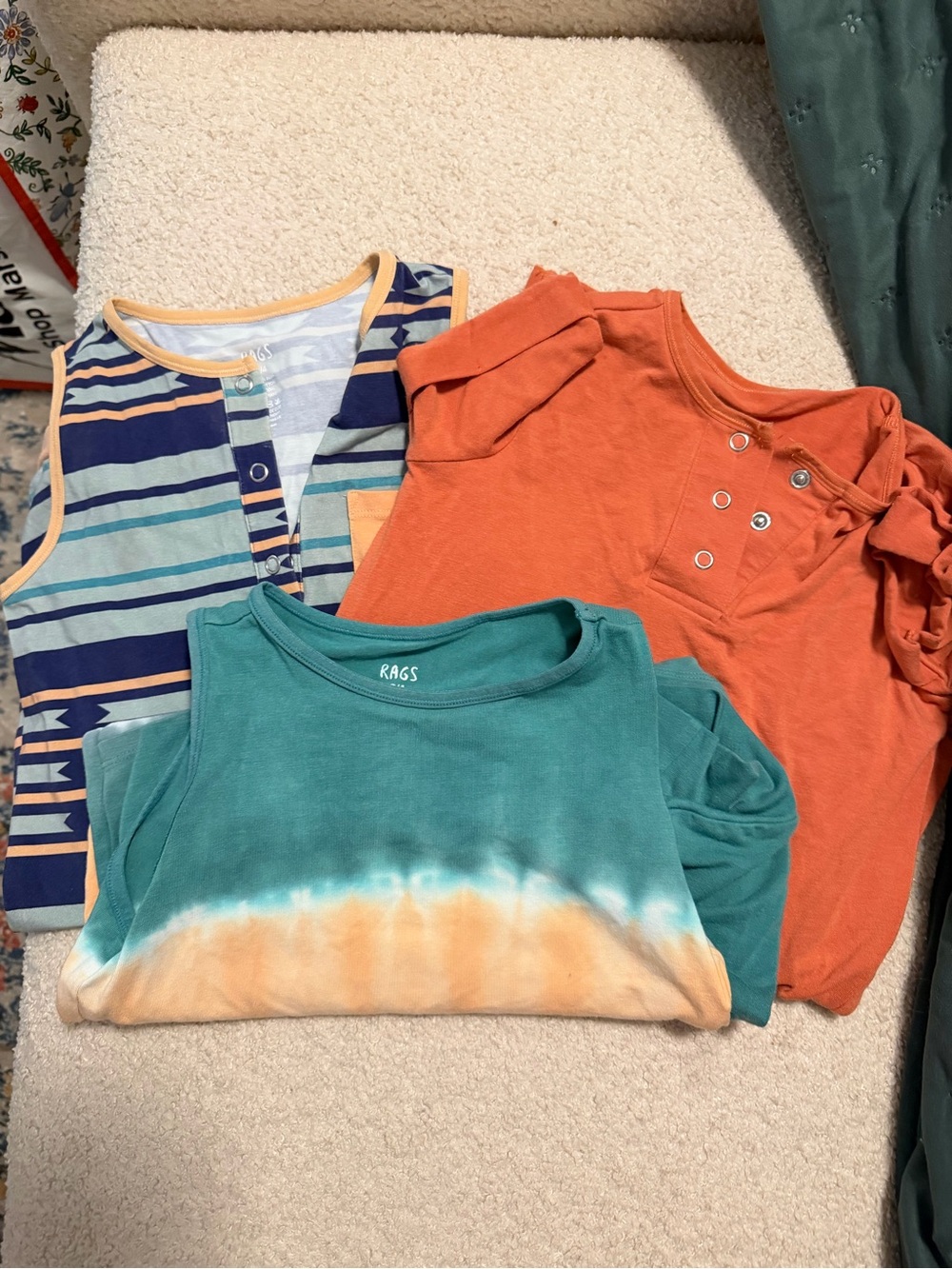 Rags 3/4 Rompers